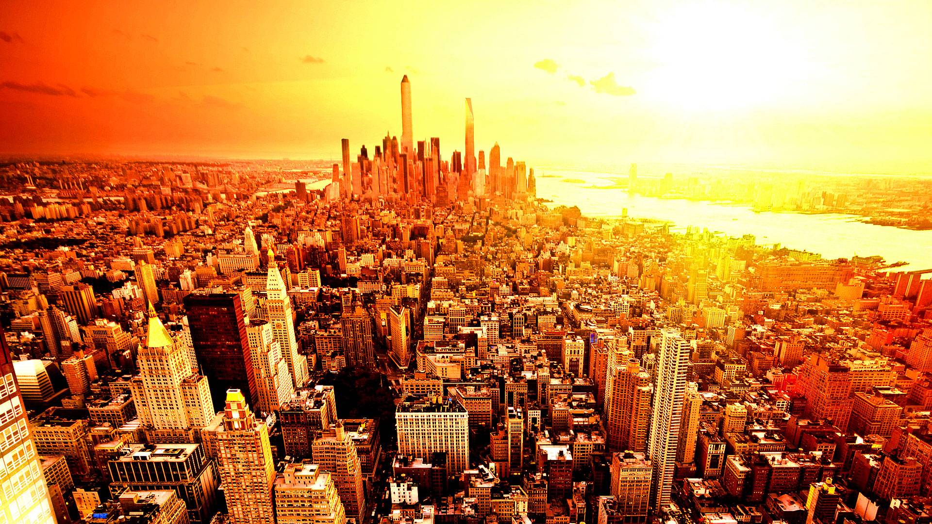 New York Skyline Sunrise Wallpapers