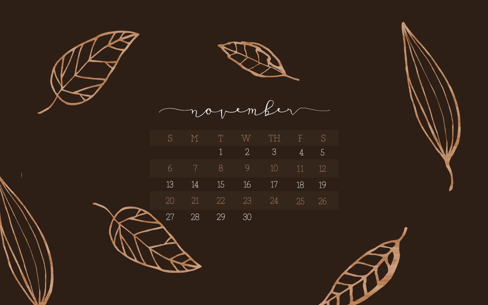 November 2017 Wallpapers