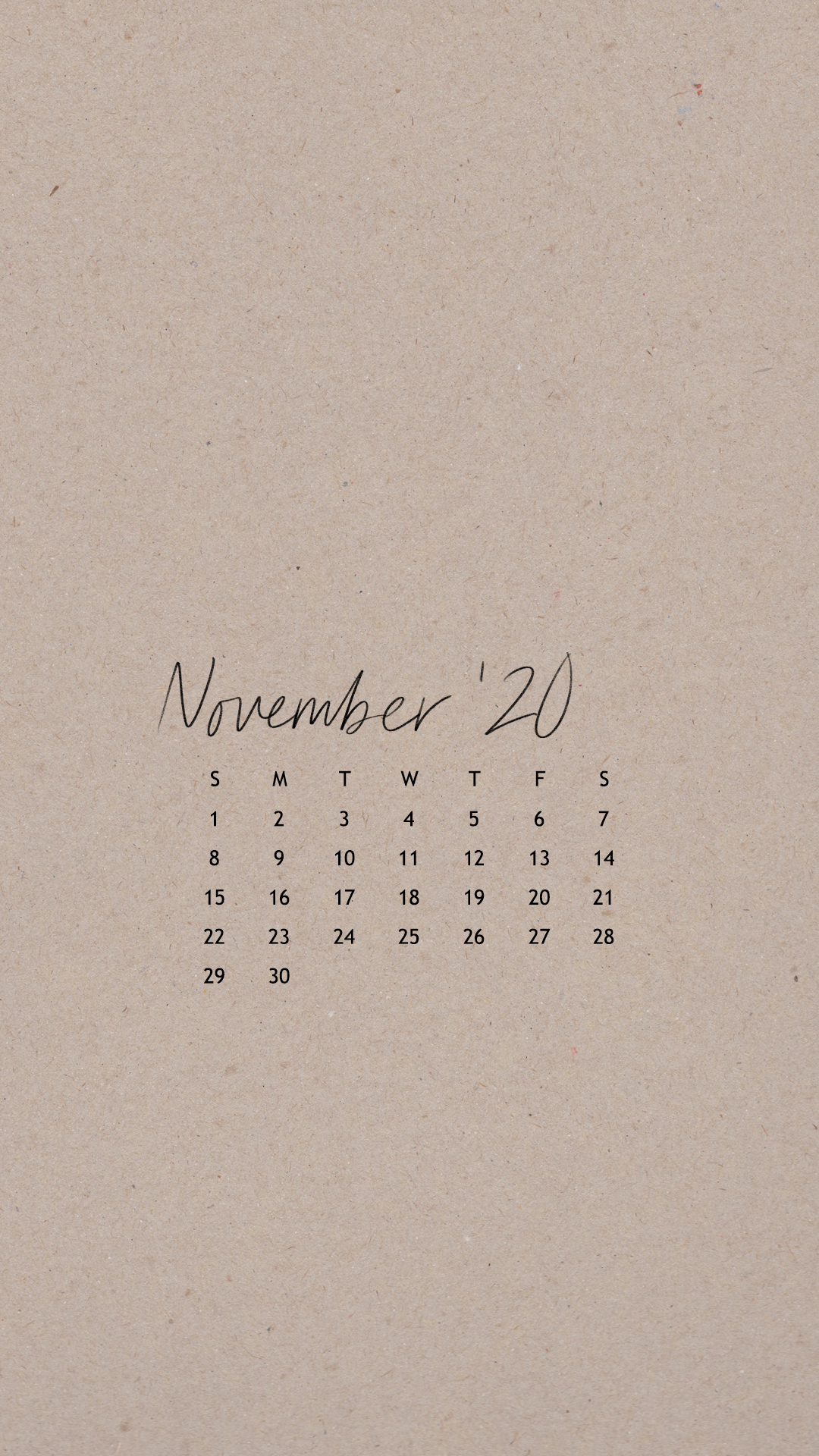 November 2020 Calendar Wallpapers