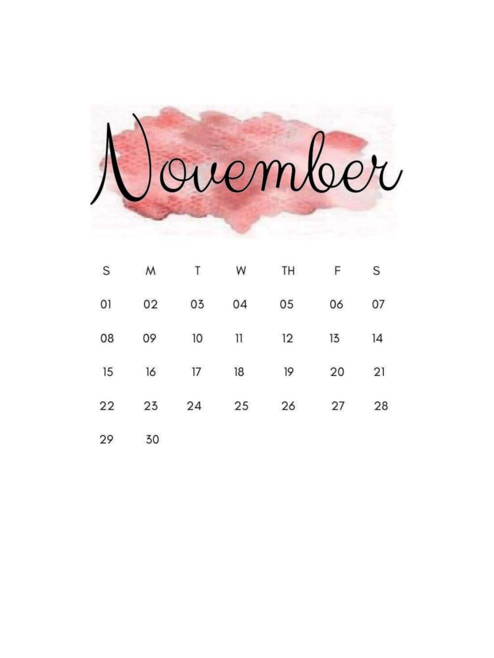 November 2020 Calendar Wallpapers