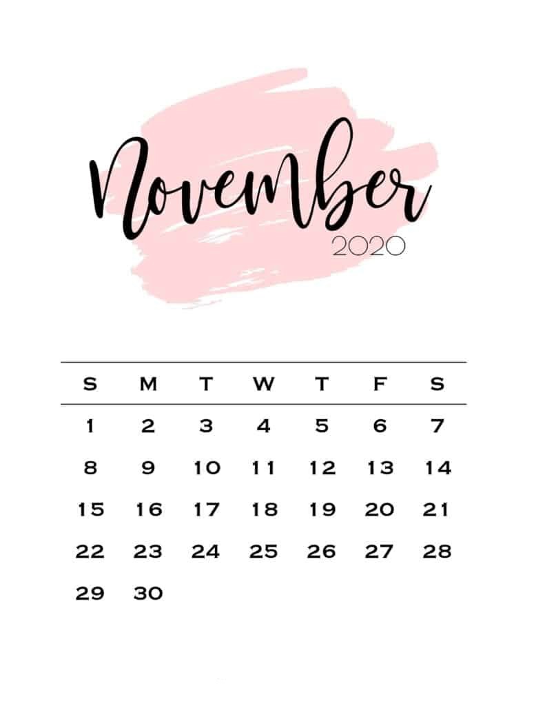 November 2020 Calendar Wallpapers