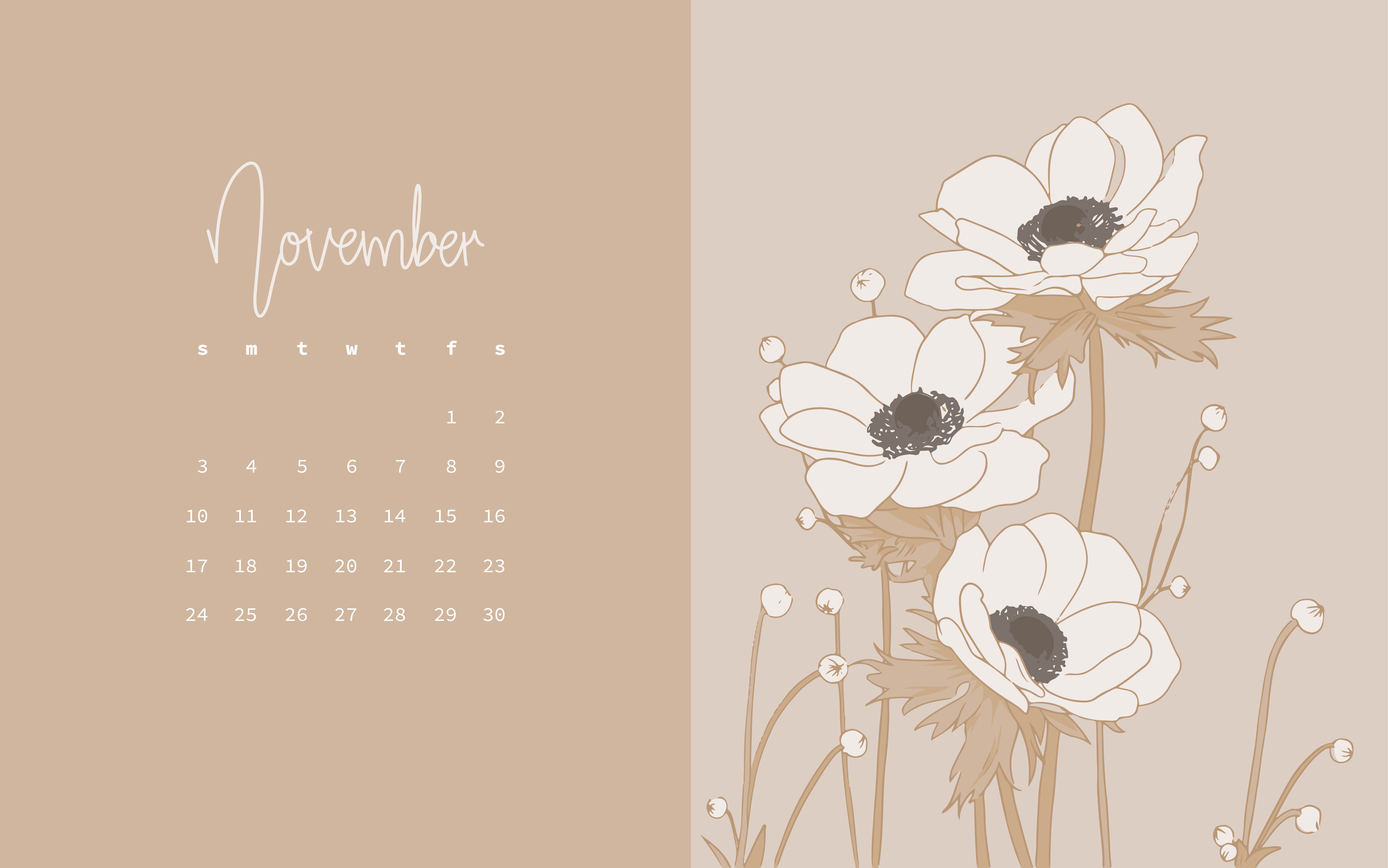 November 2020 Calendar Wallpapers