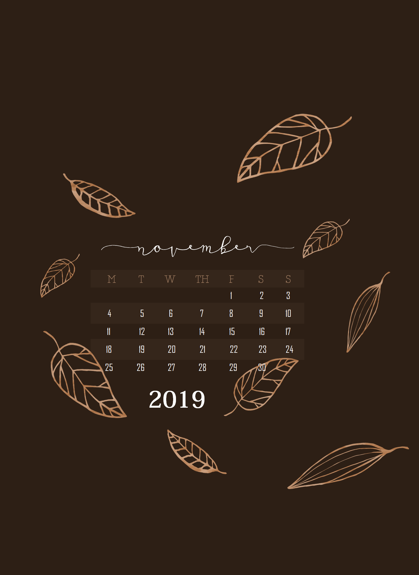 November 2020 Calendar Wallpapers