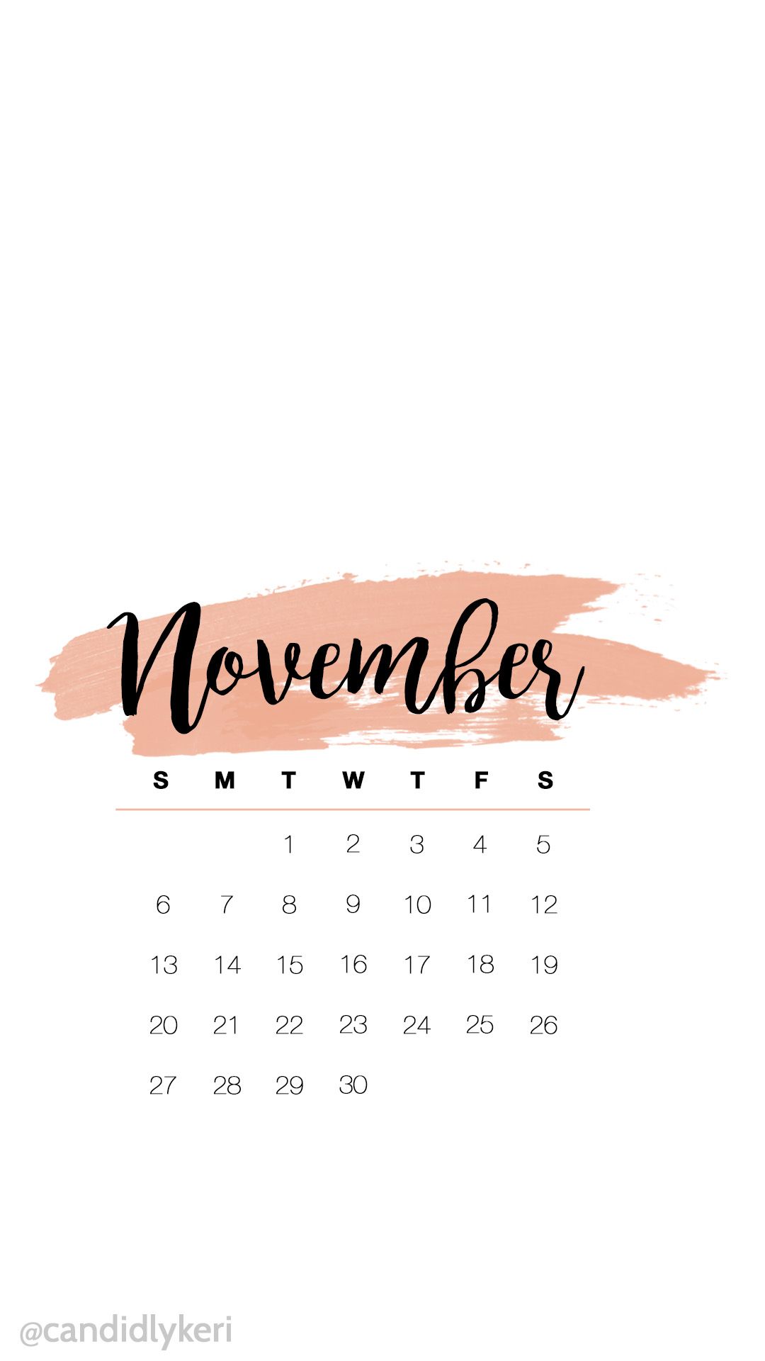 November Calendar Wallpapers