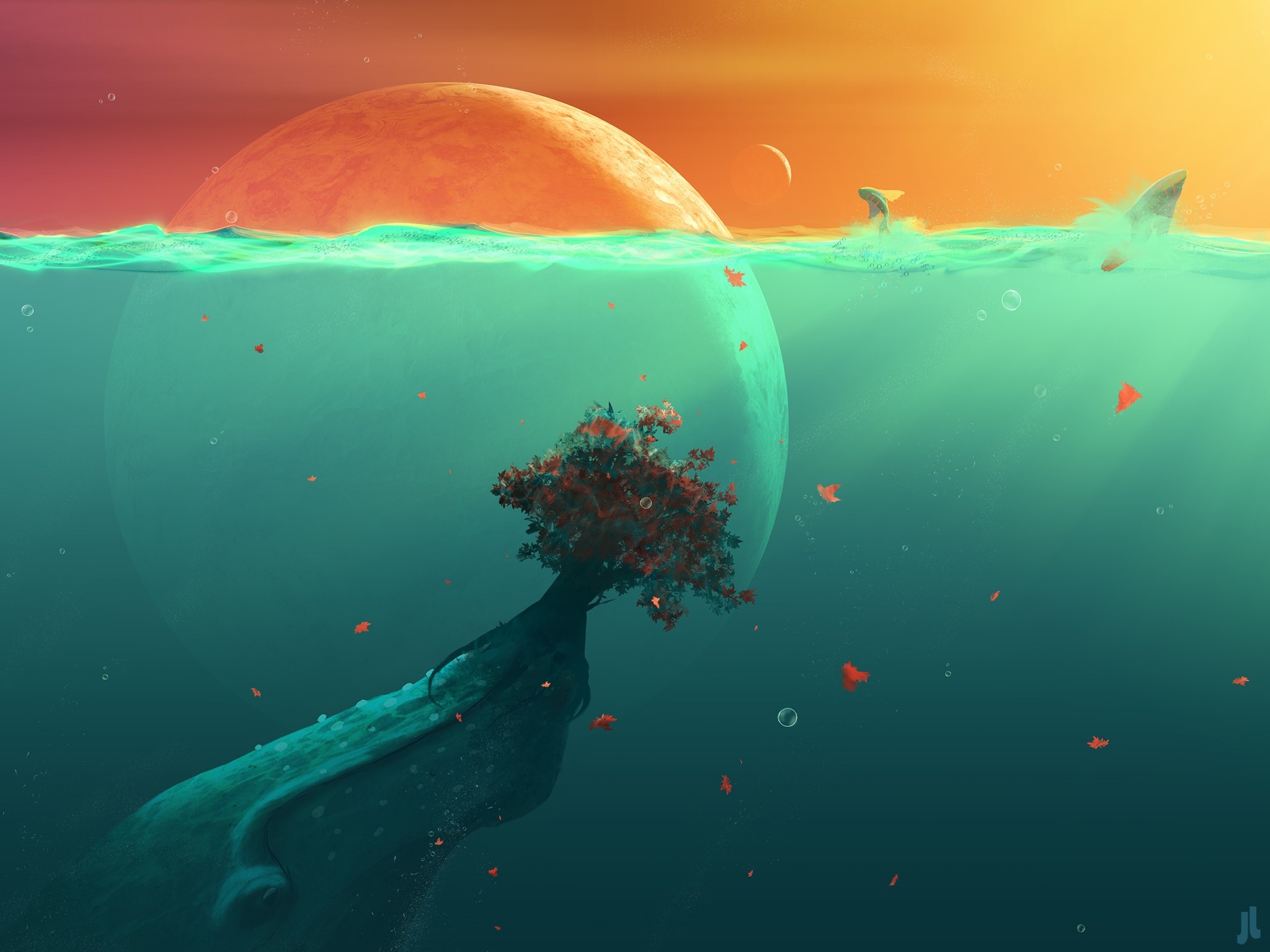 Ocean Moon Wallpapers