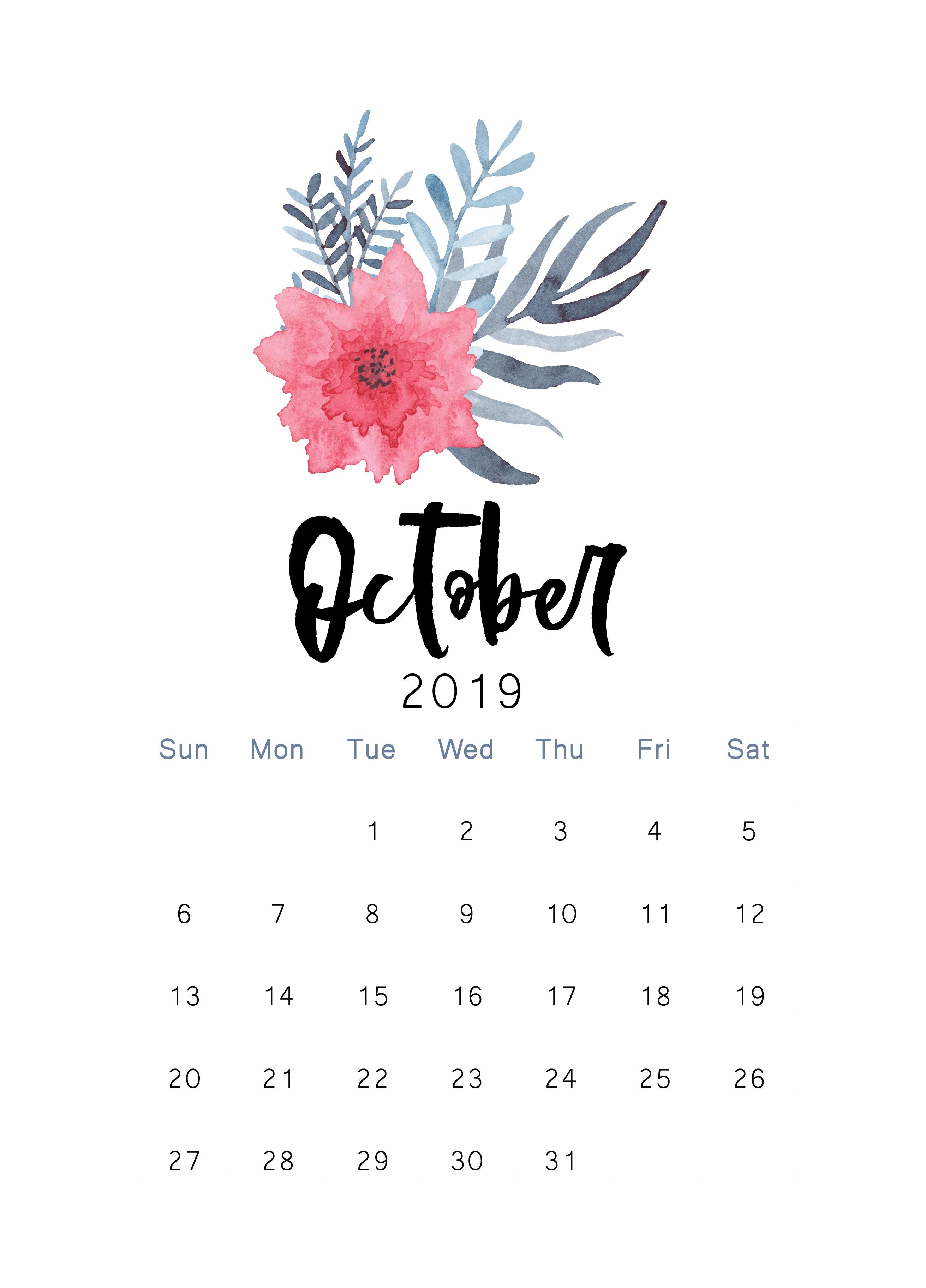 October 2019 Calendar Wallpapers