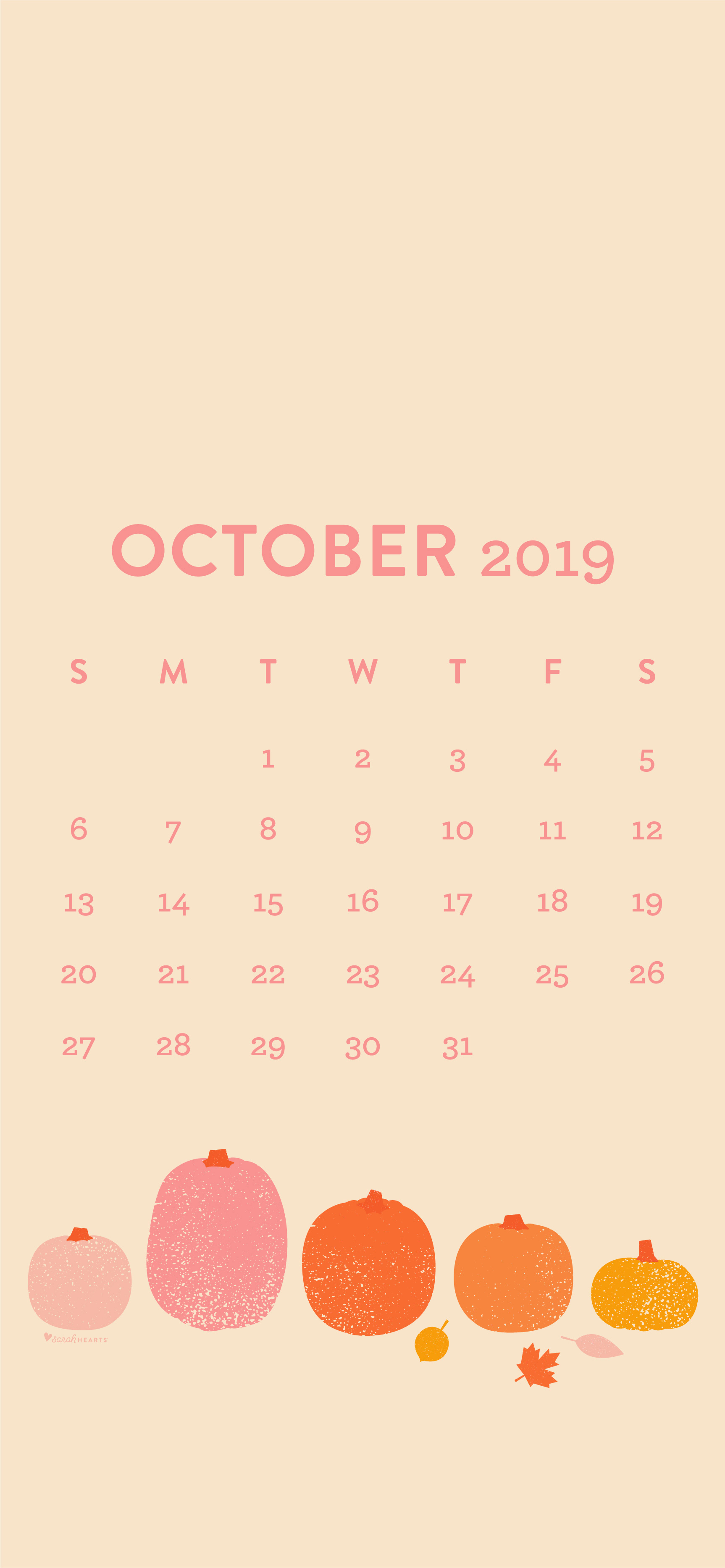 October 2019 Calendar Wallpapers