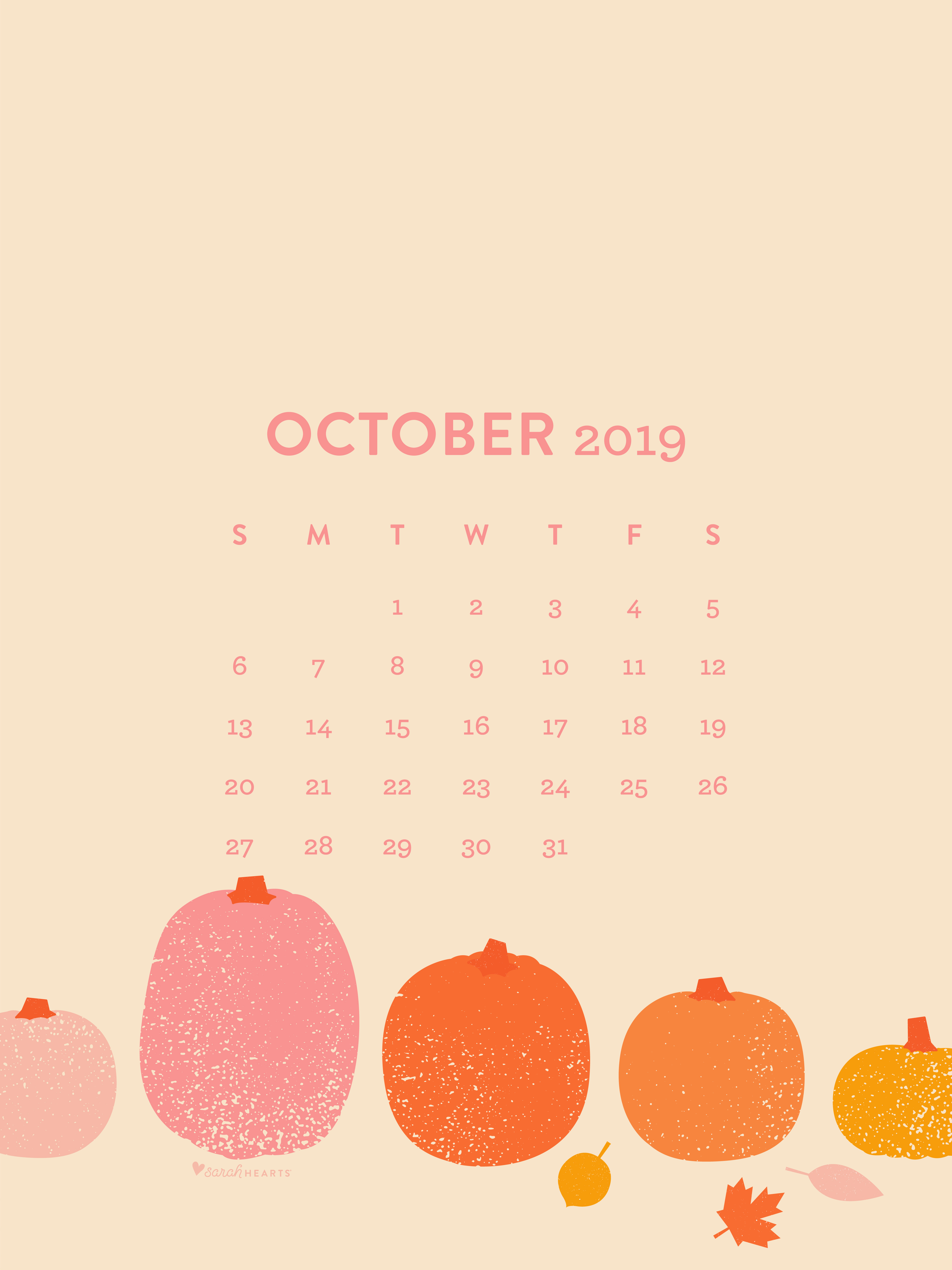 October 2019 Calendar Wallpapers