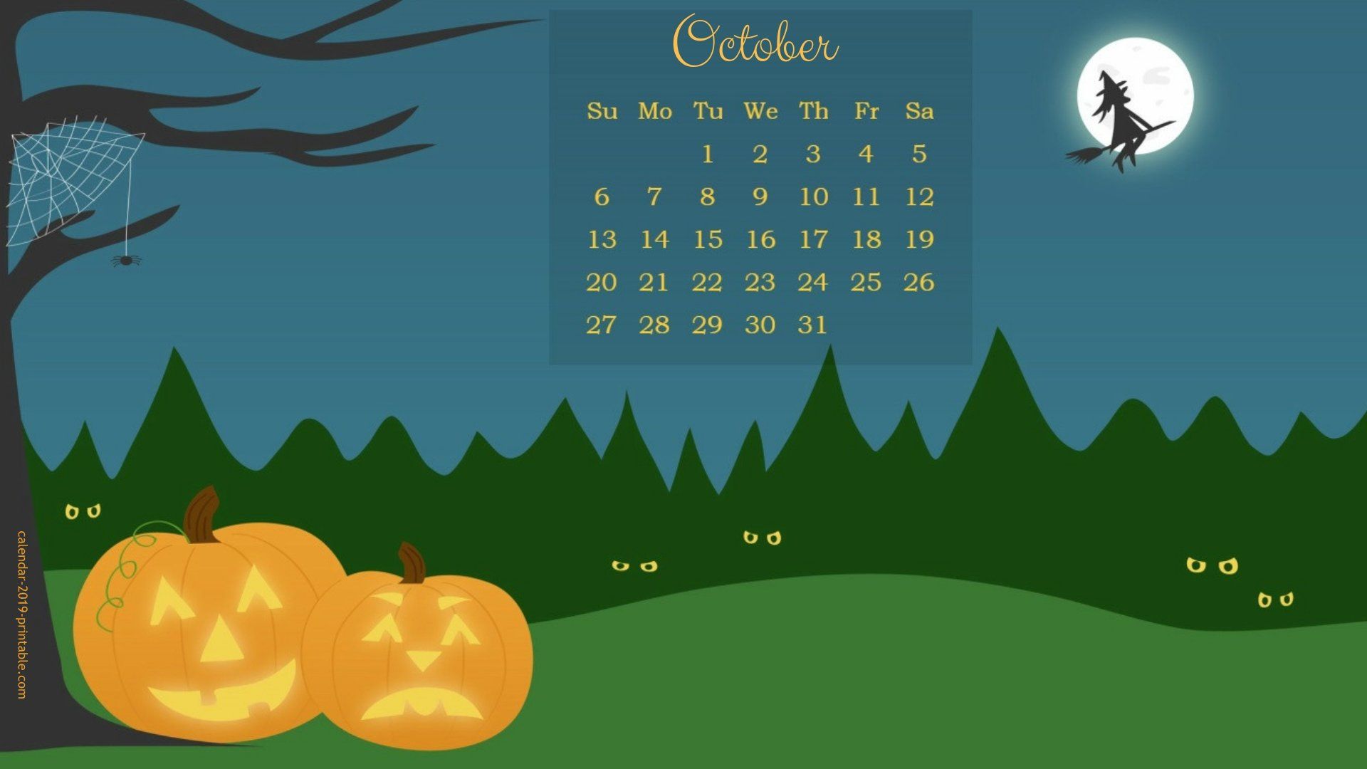 October 2019 Calendar Wallpapers