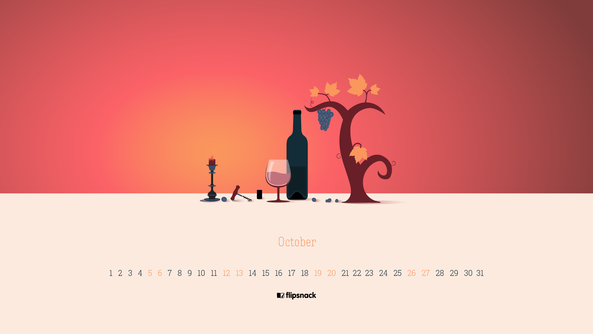 October 2019 Calendar Wallpapers