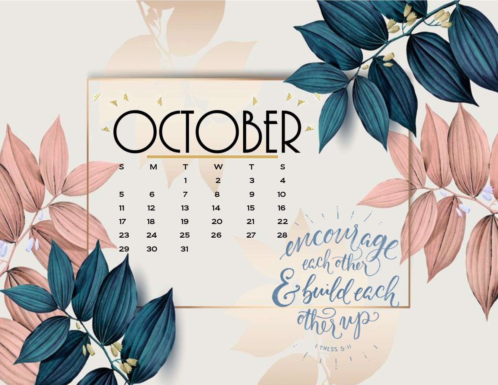 October 2019 Calendar Wallpapers