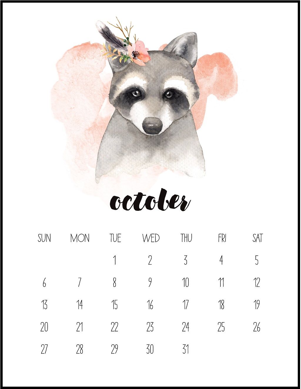 October 2019 Calendar Wallpapers