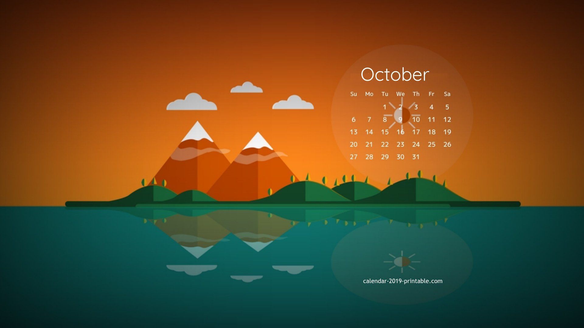 October 2019 Calendar Wallpapers