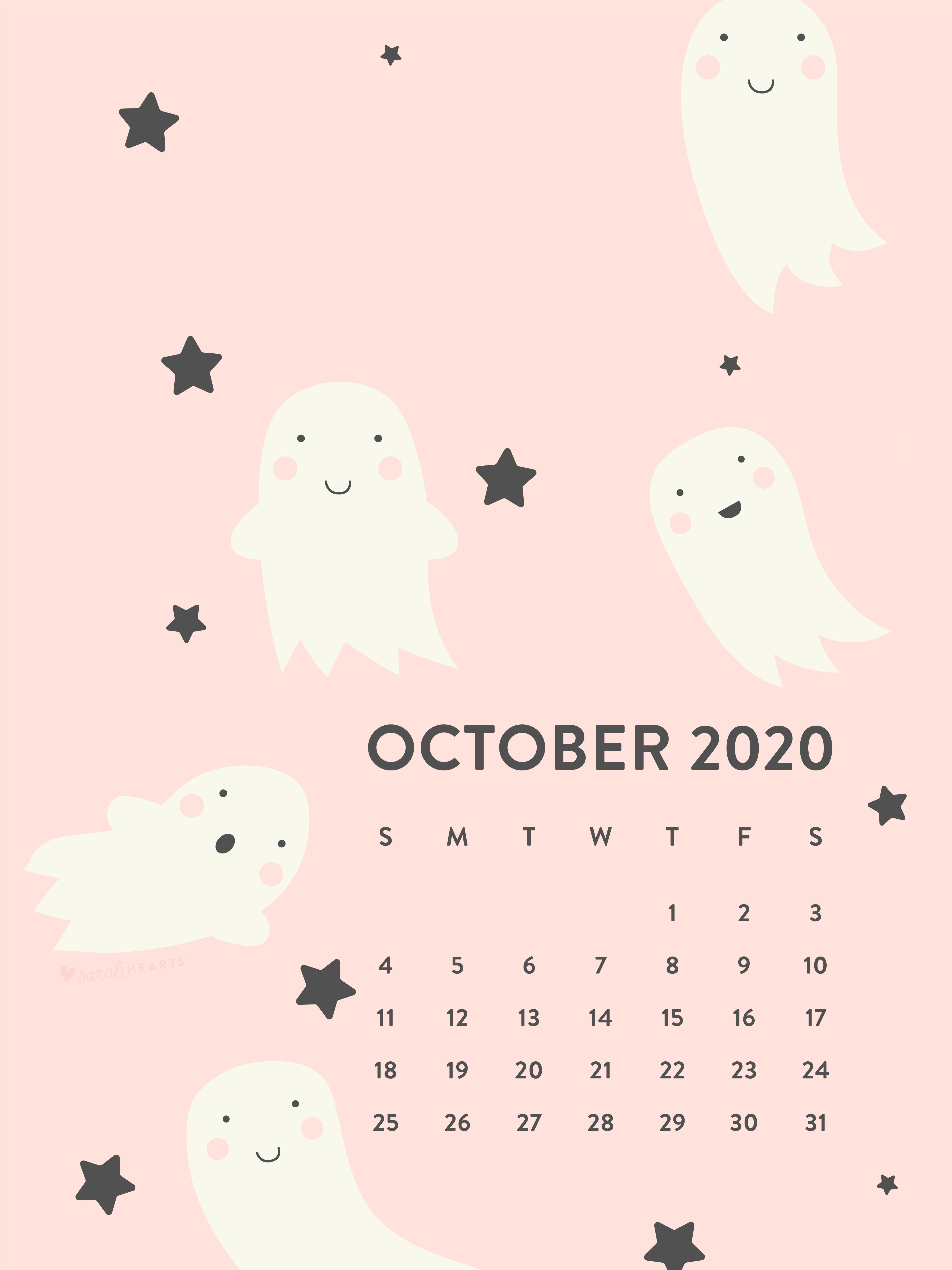 October 2020 Calendar Wallpapers