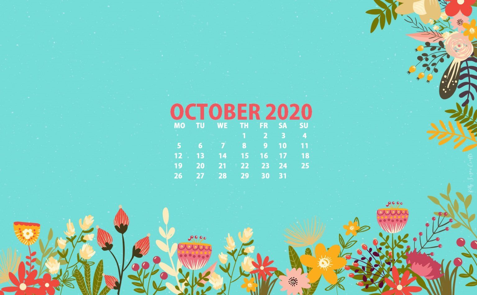 October 2020 Calendar Wallpapers