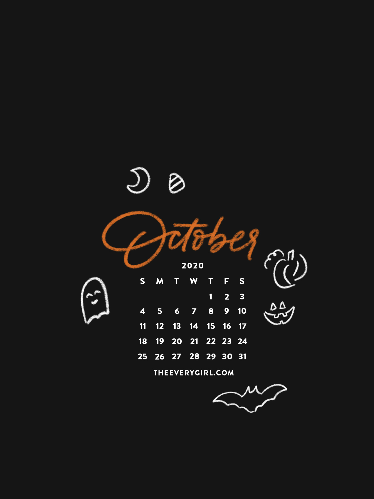 October 2020 Calendar Wallpapers