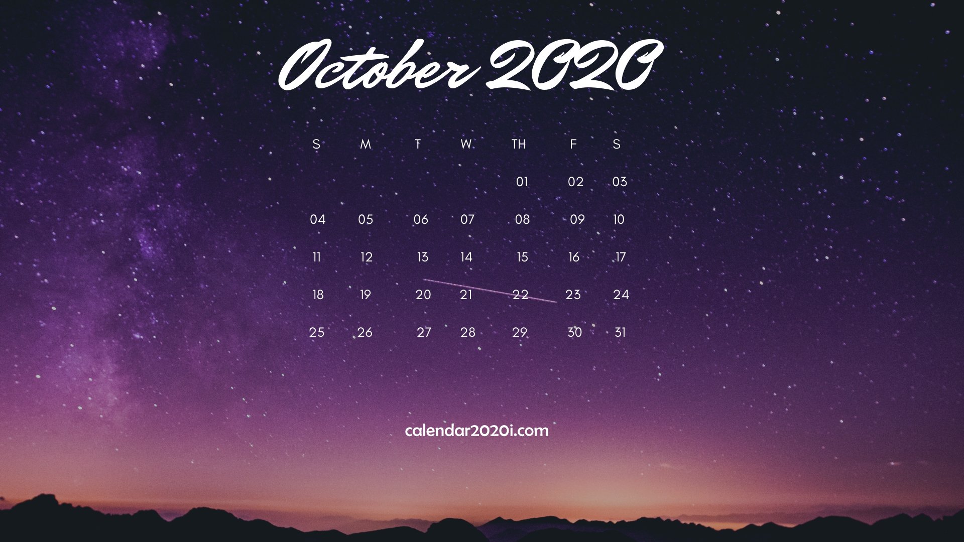 October 2020 Calendar Wallpapers