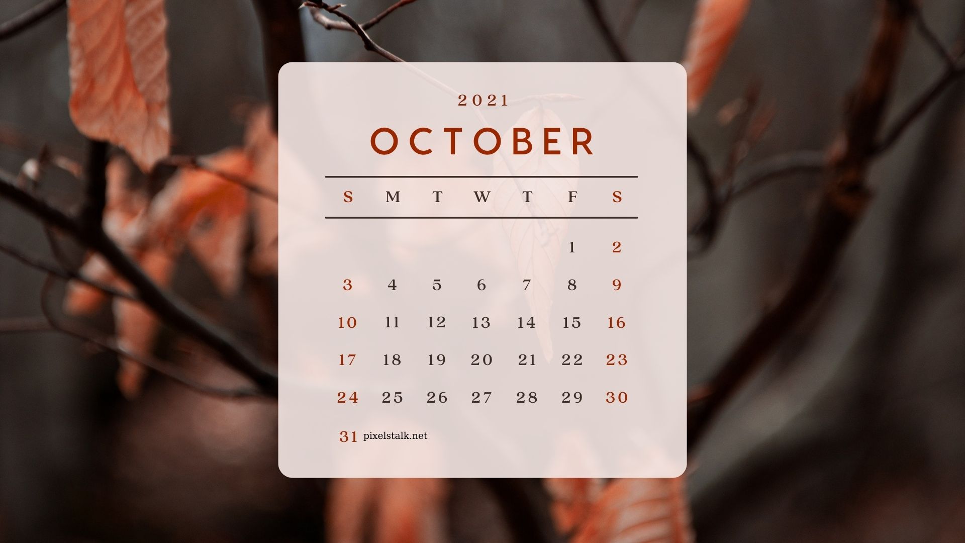 October Wallpapers