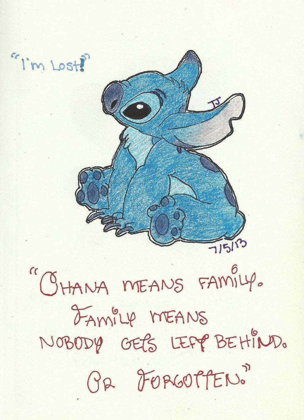 Ohana Stitch Drawing Wallpapers