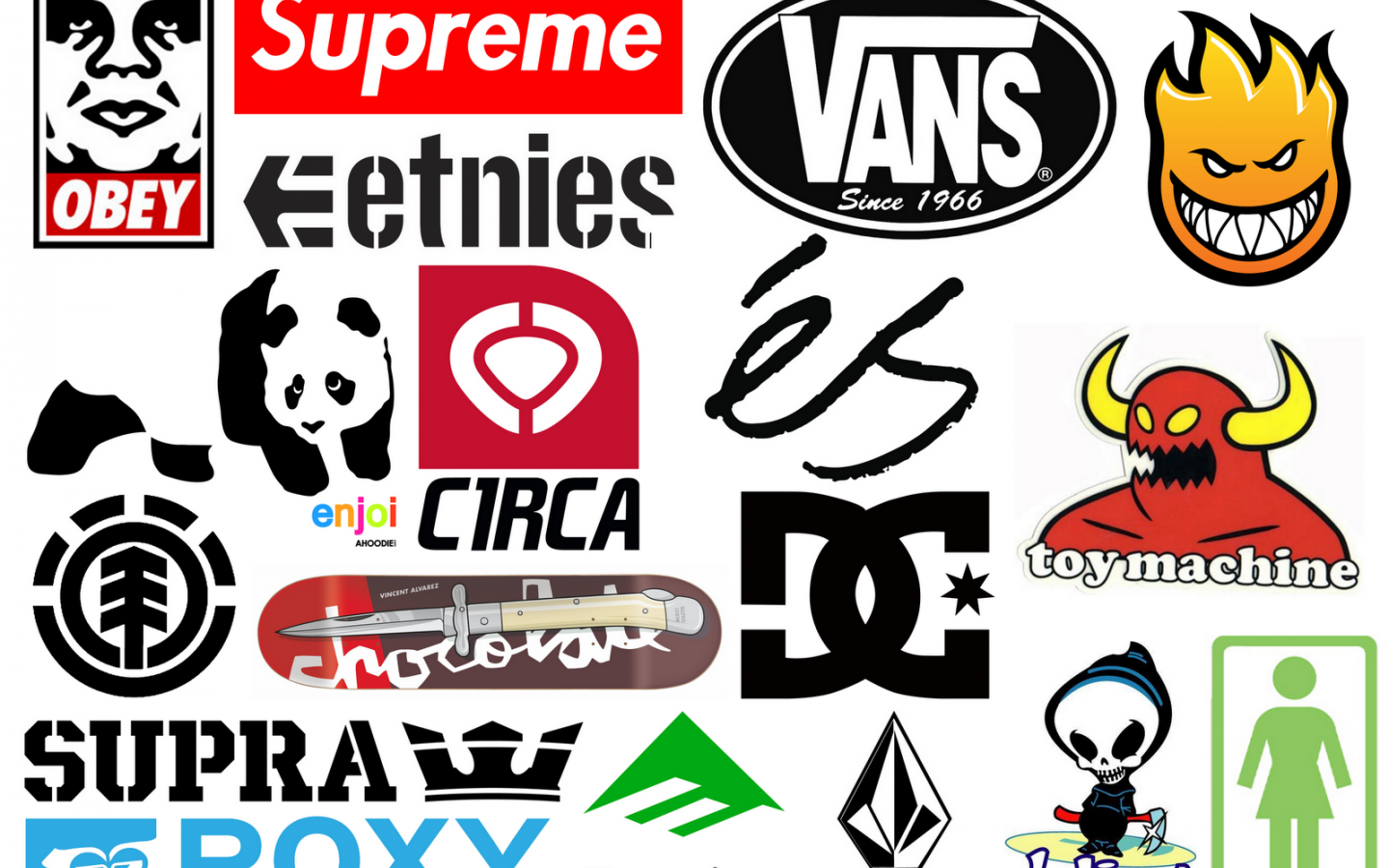 Old School Skateboard Logos Wallpapers