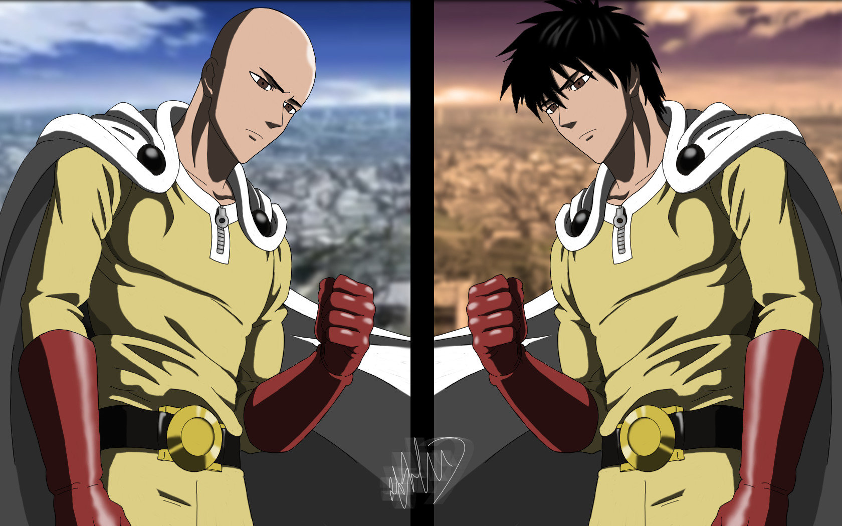 One Punch Man Dual Monitor Wallpapers