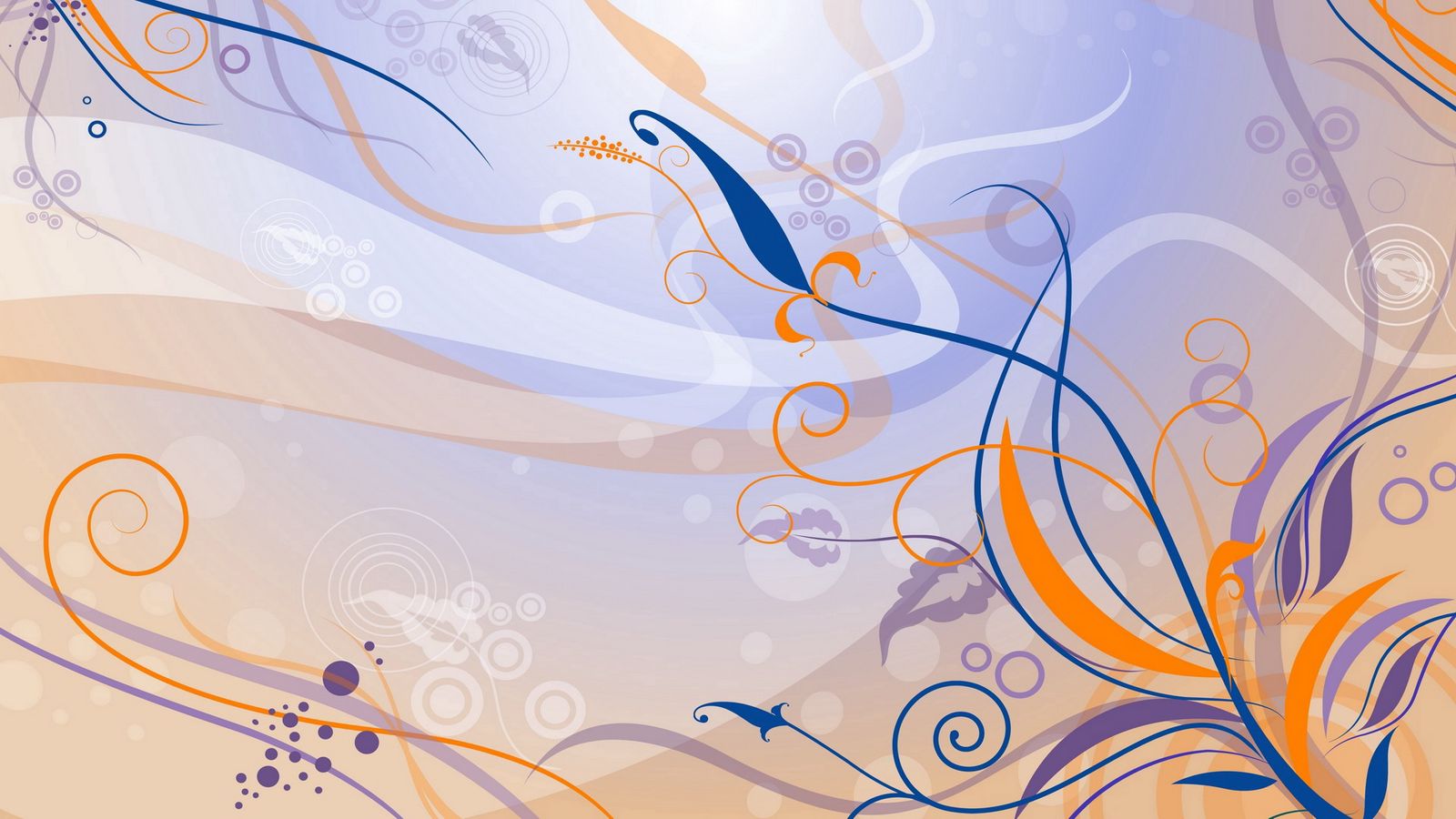 Orange And Blue Design Wallpapers