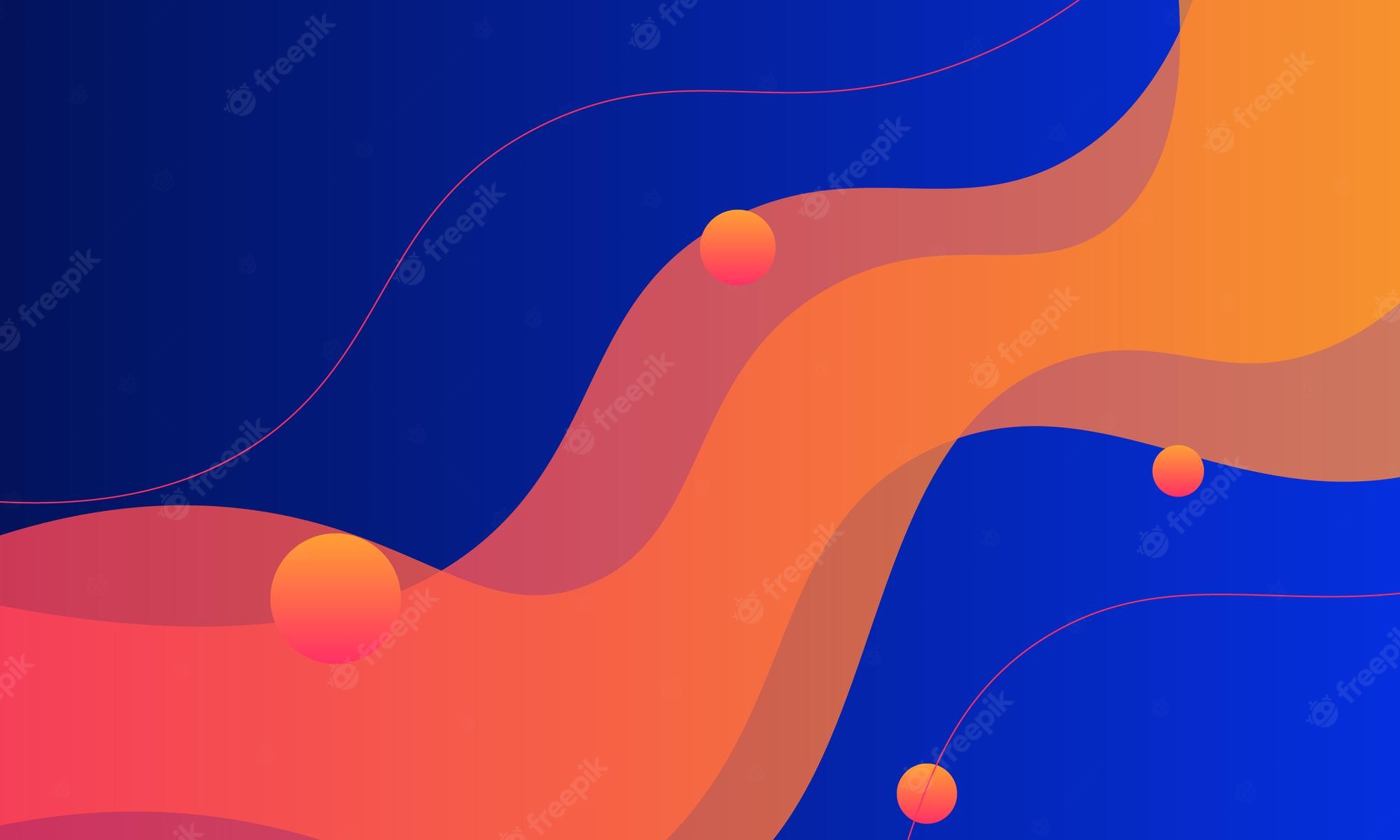 Orange And Blue Design Wallpapers