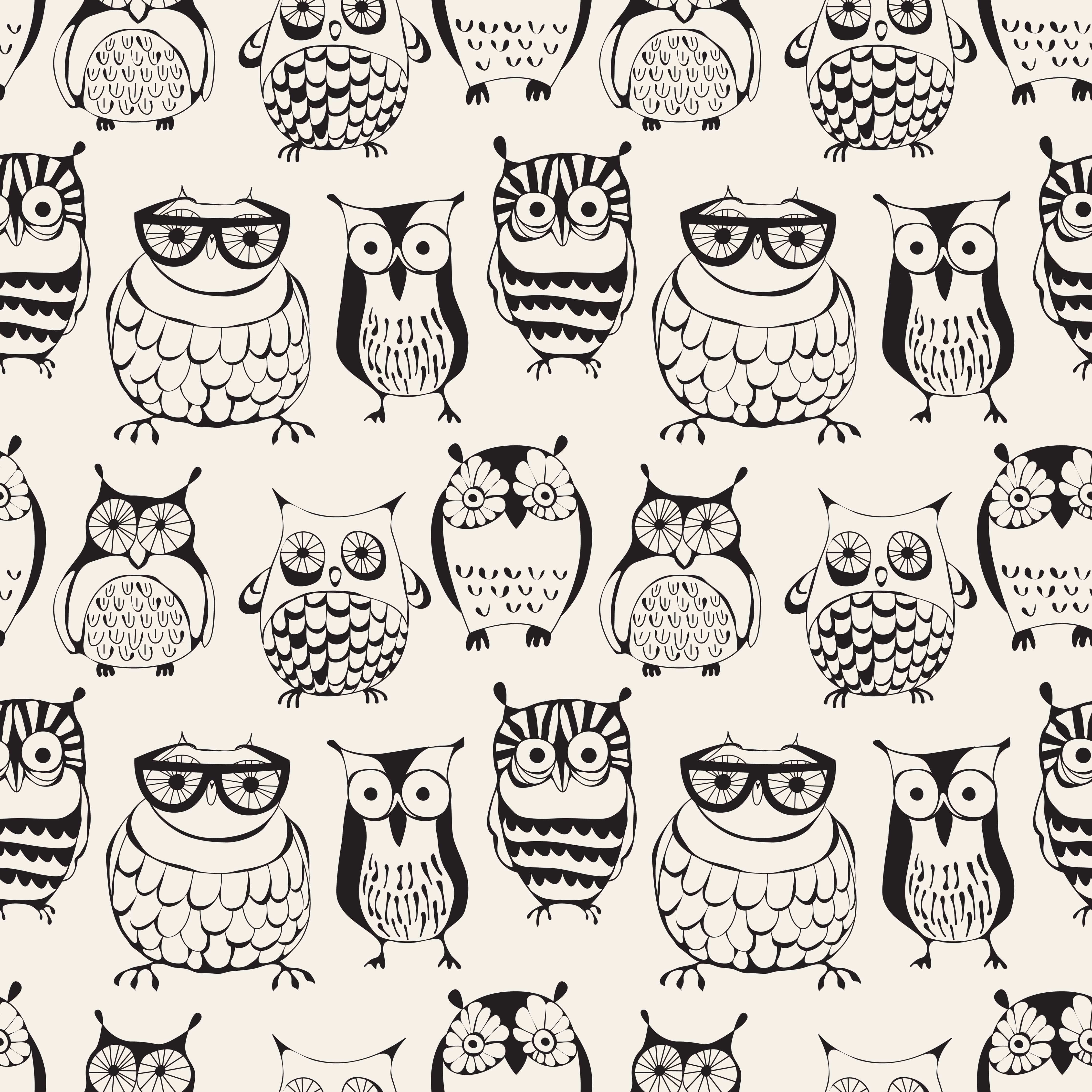 Owl Pattern Wallpapers