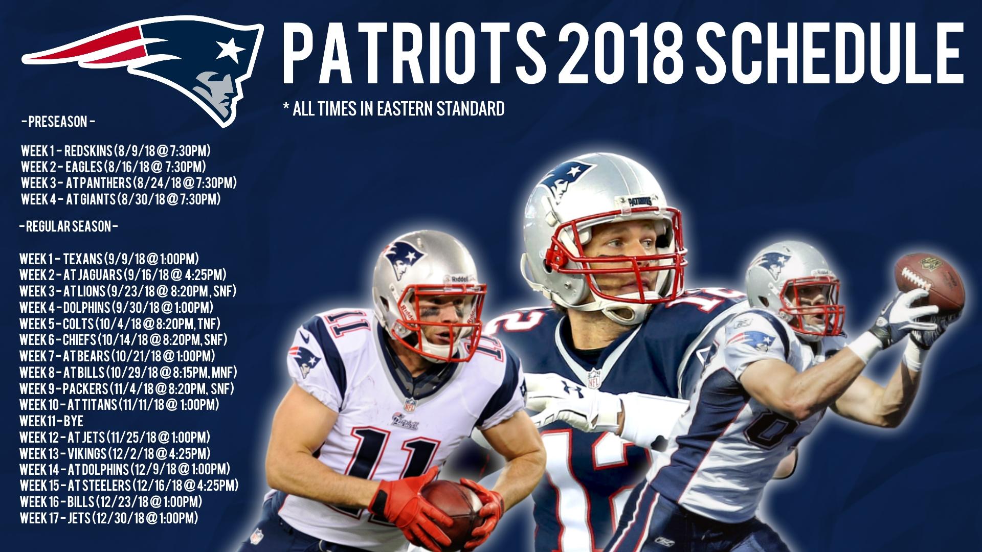 Patriots 2018 Schedule Wallpapers