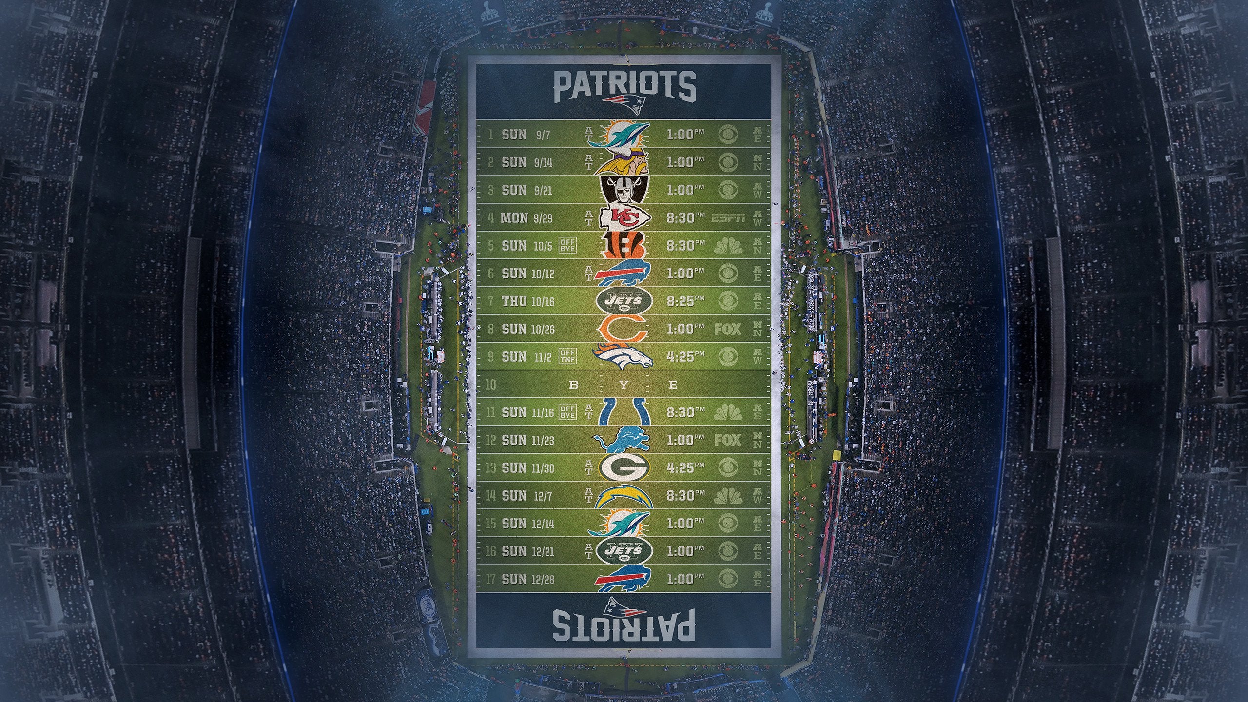 Patriots 2018 Schedule Wallpapers