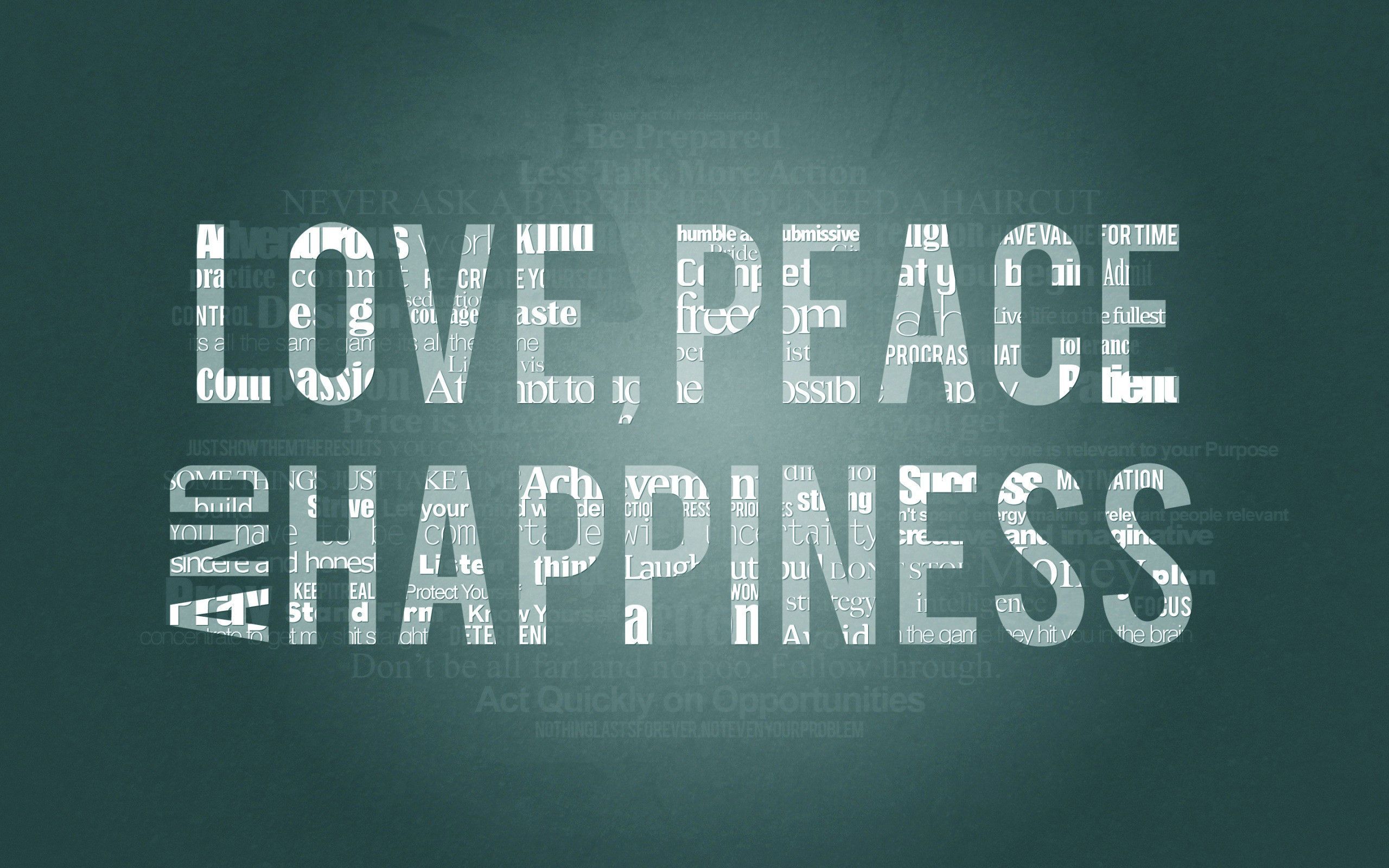 Peace Love And Happiness Wallpapers