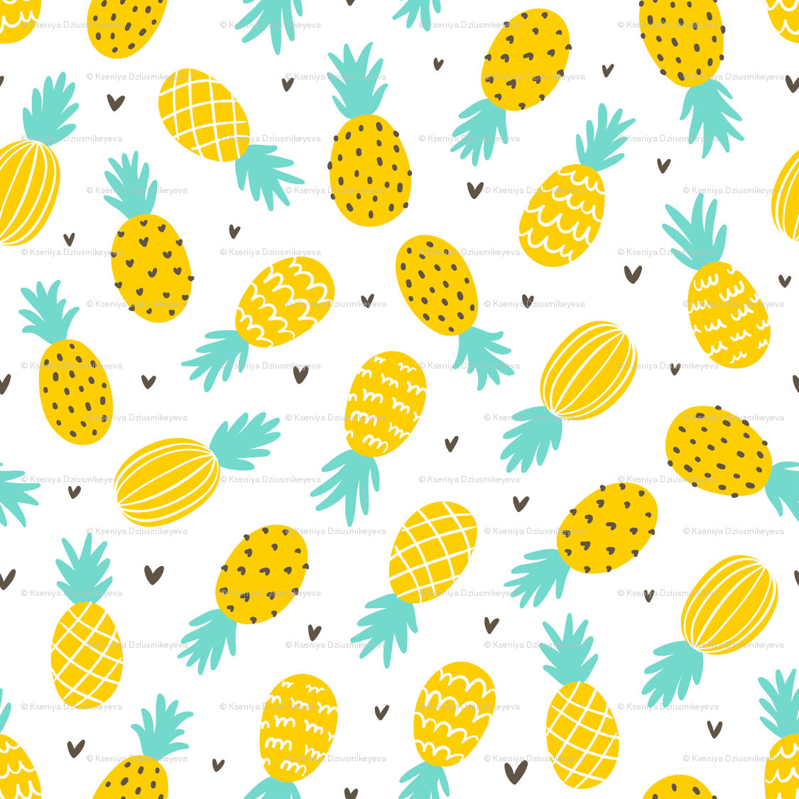 Pineapple Print Wallpapers