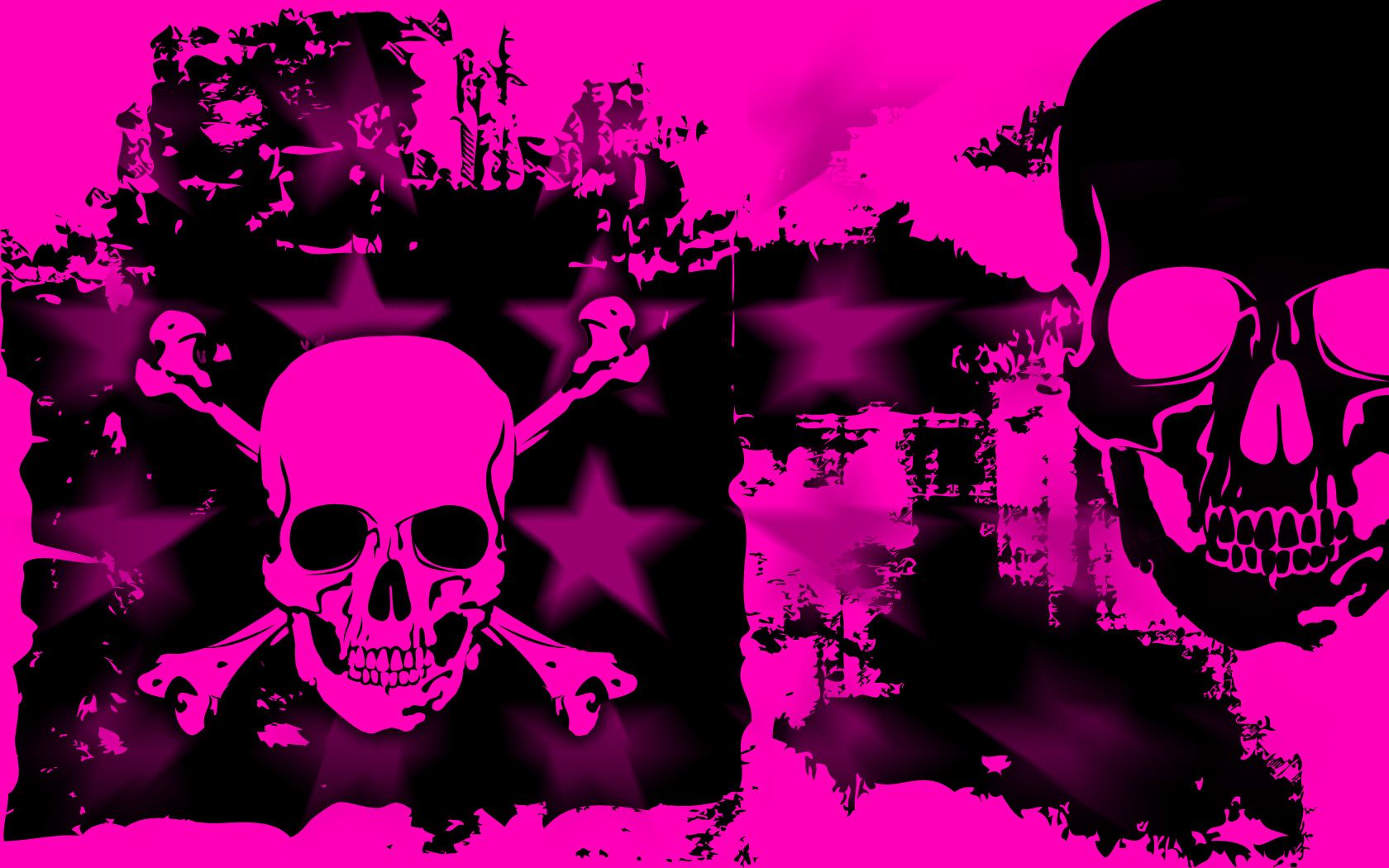 Pink And Black Skulls Wallpapers