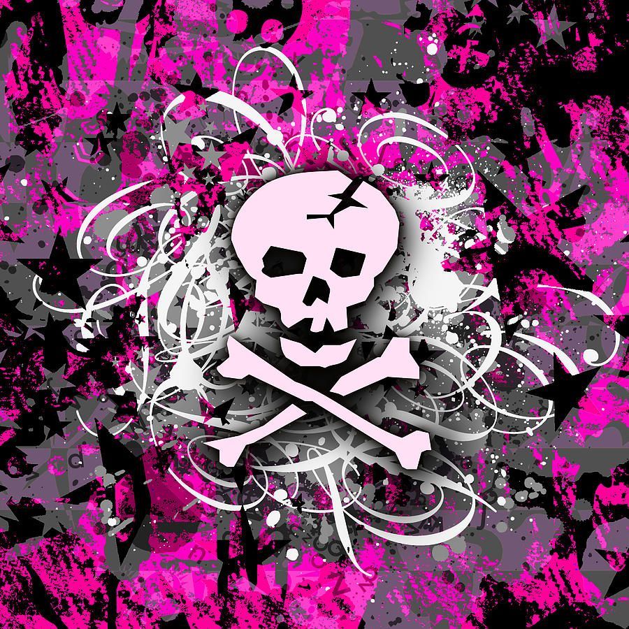 Pink And Black Skulls Wallpapers