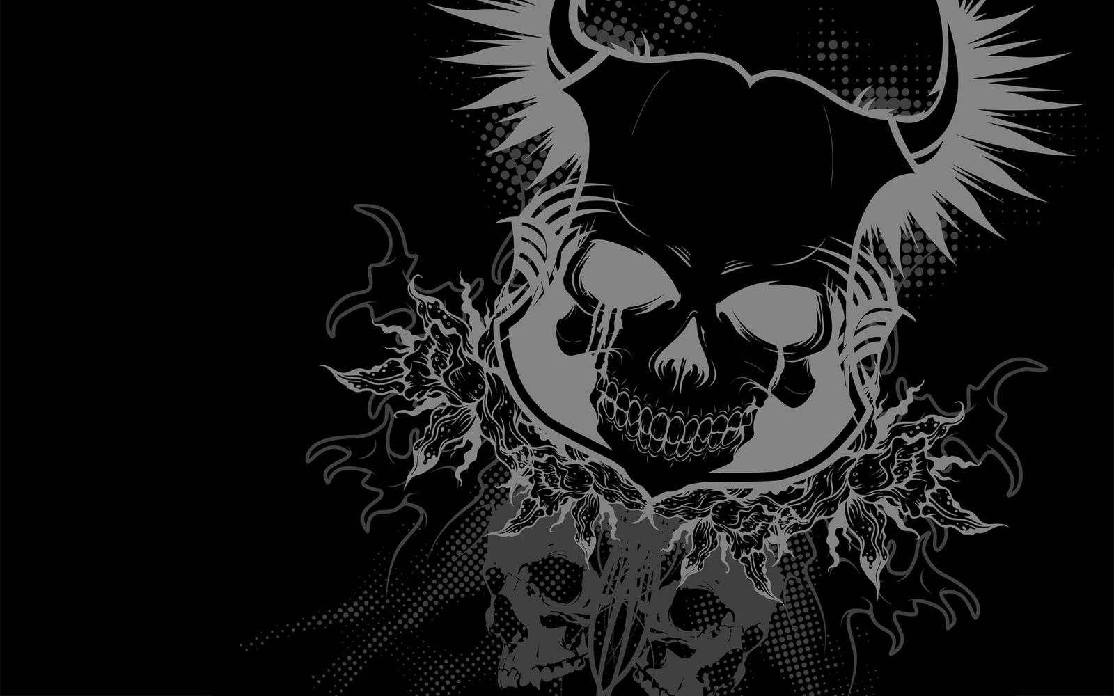 Pink And Black Skulls Wallpapers