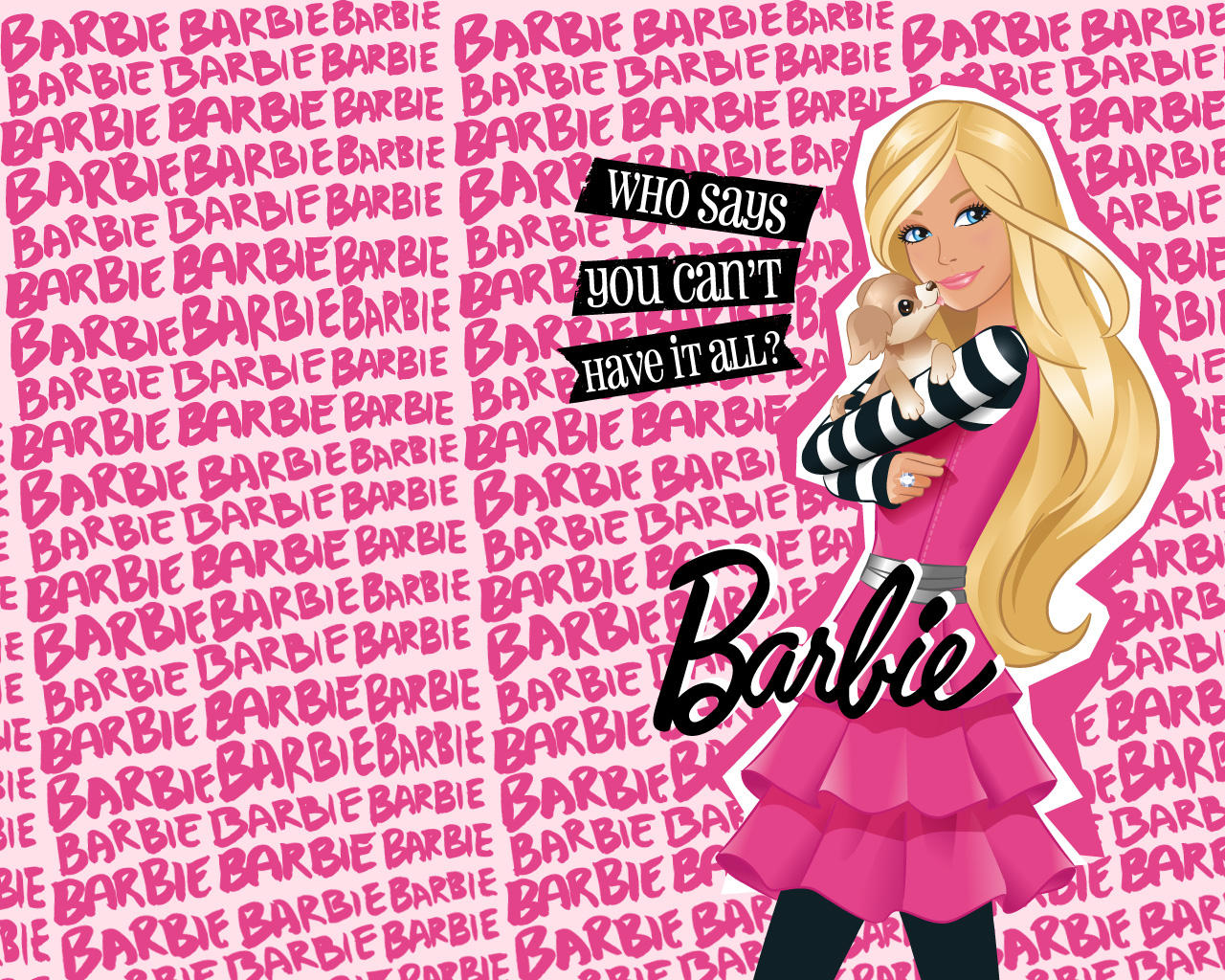 Pink Barbie Logo Wallpapers