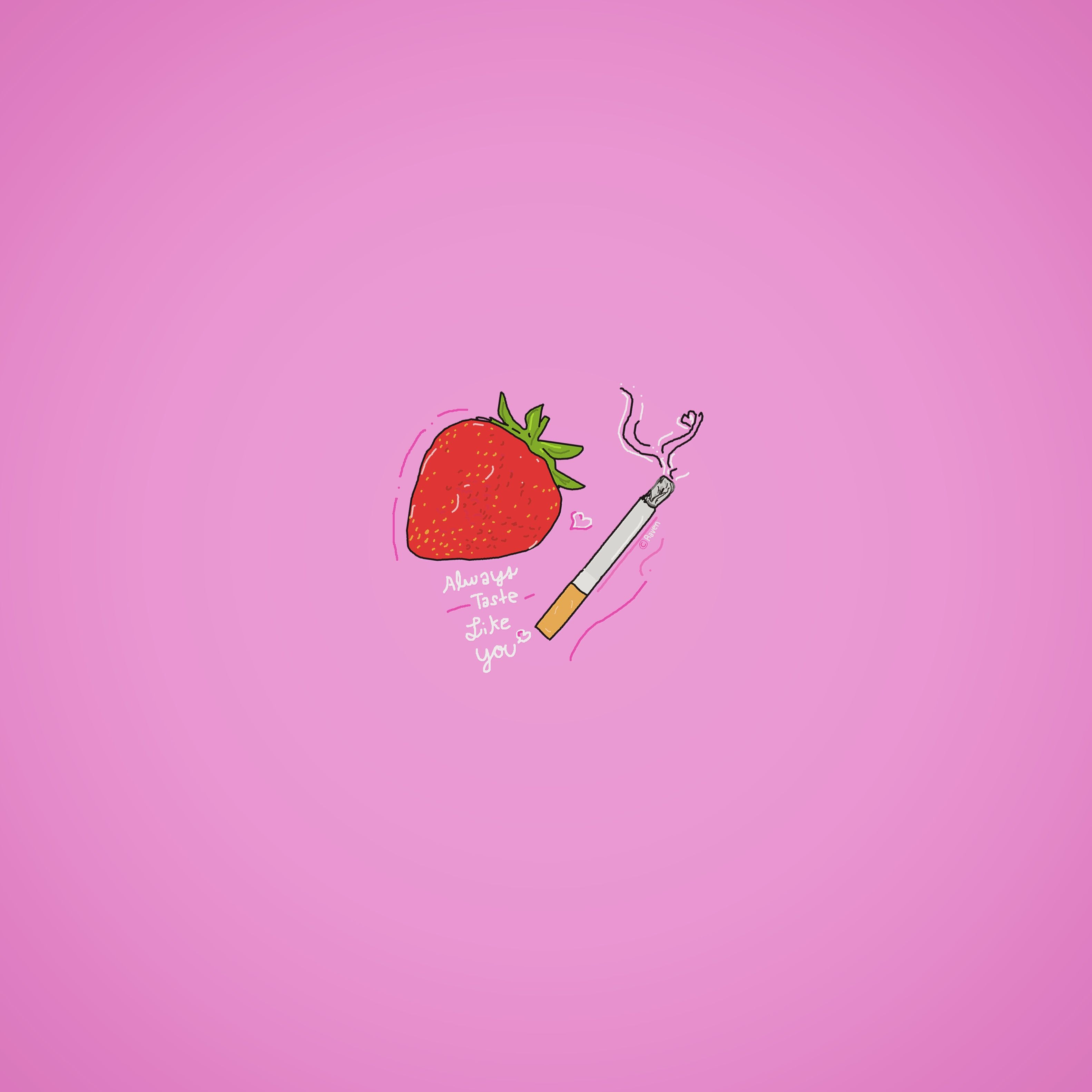 Pink Strawberry Aesthetic Wallpapers