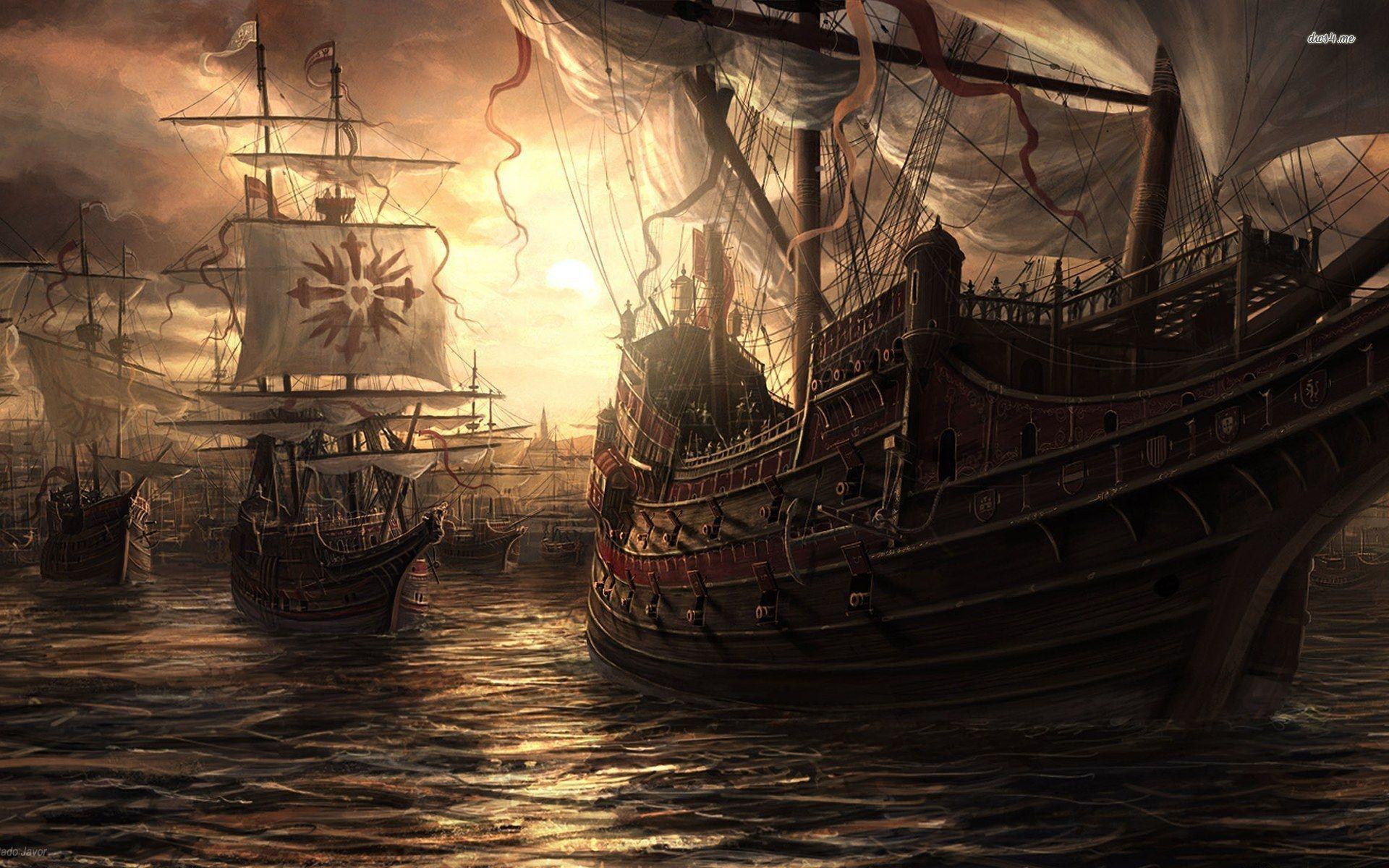 Pirate Ship Battle Wallpapers