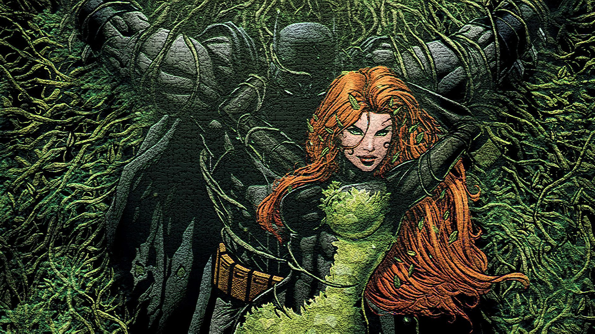 Poison Ivy Cartoon Drawing Wallpapers