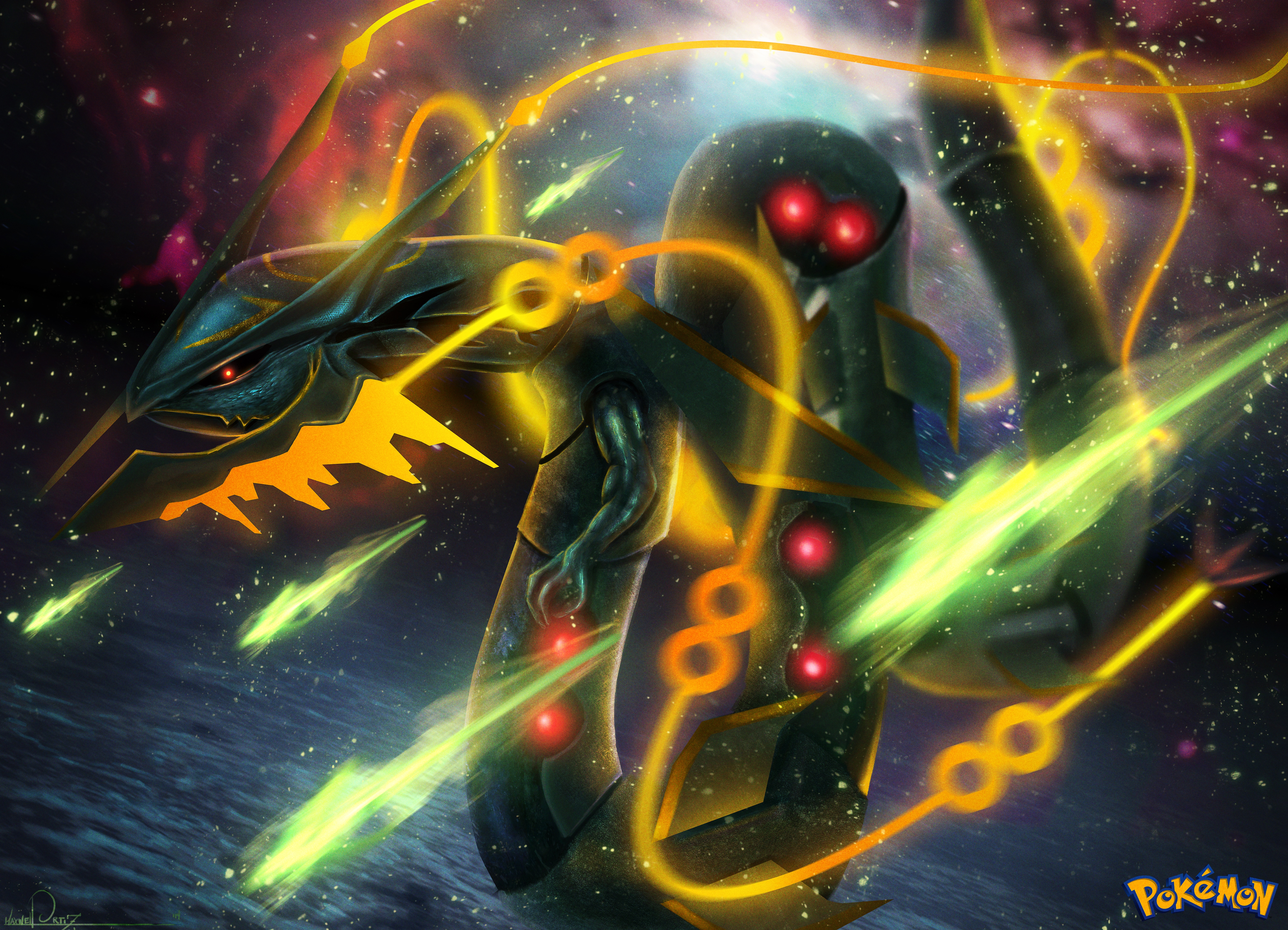 Pokemon Rayquaza Fanart Wallpapers