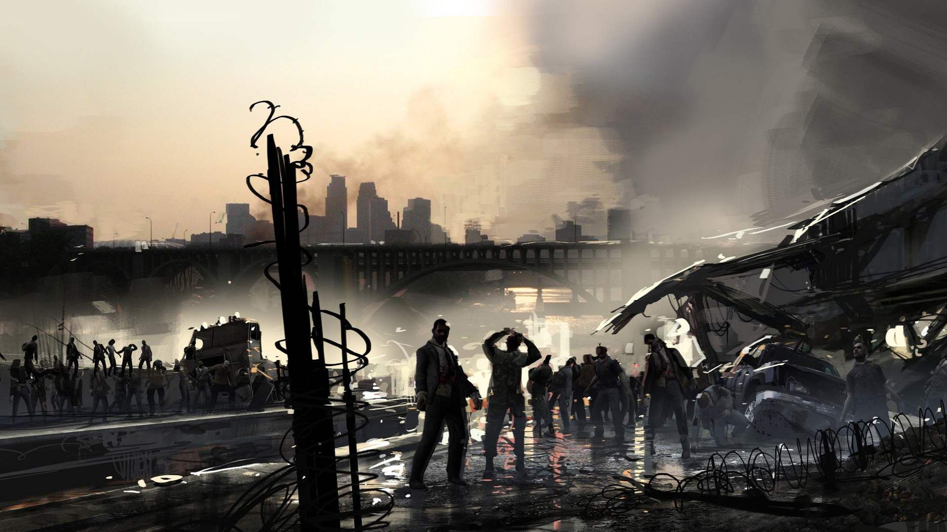 Post Apocalyptic City Zombies Wallpapers