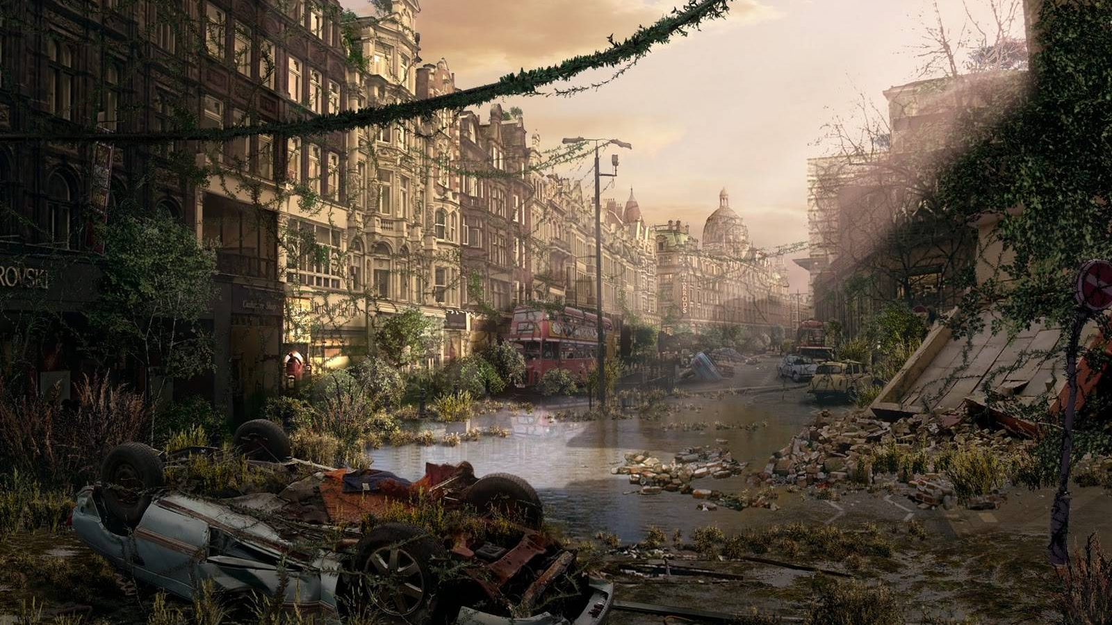 Post Apocalyptic City Zombies Wallpapers