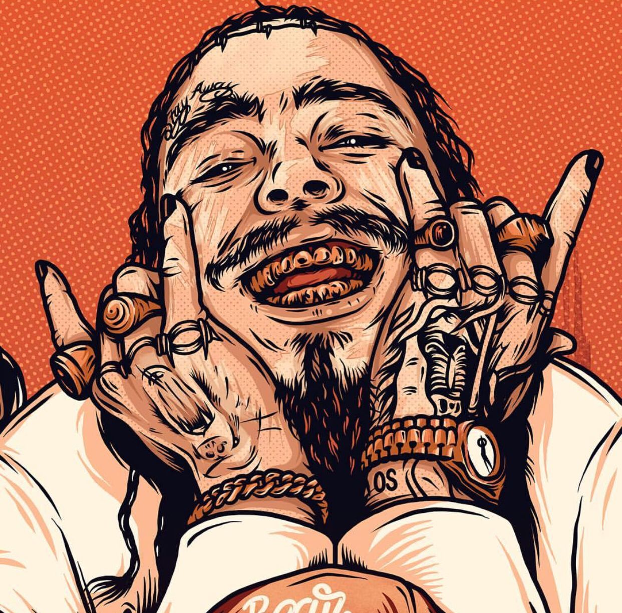 Post Malone Cartoon Wallpapers