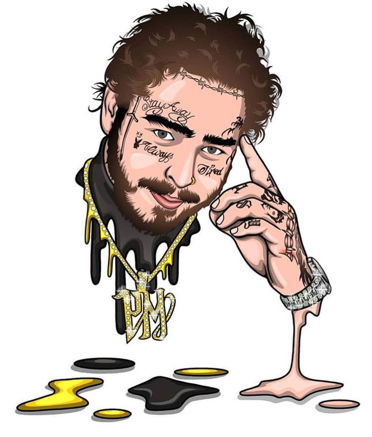 Post Malone Cartoon Wallpapers