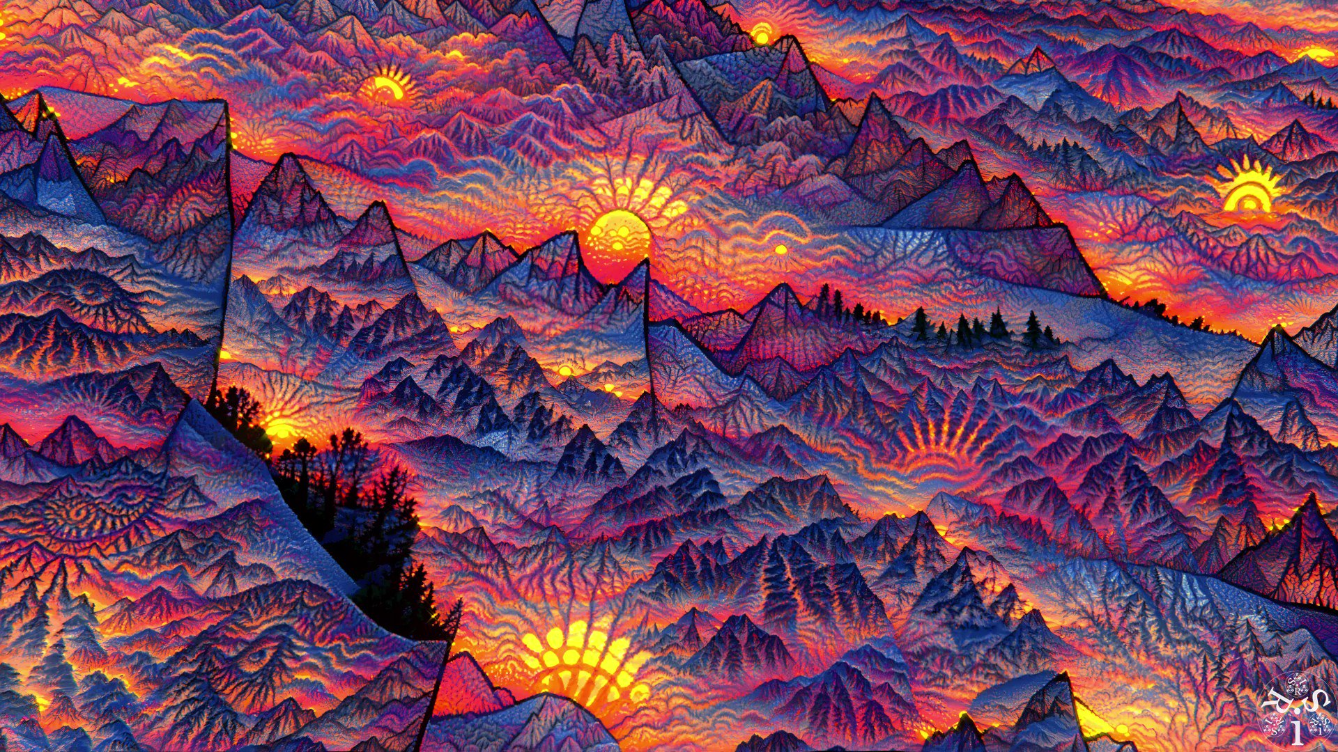 Psychedelic Mountain Wallpapers