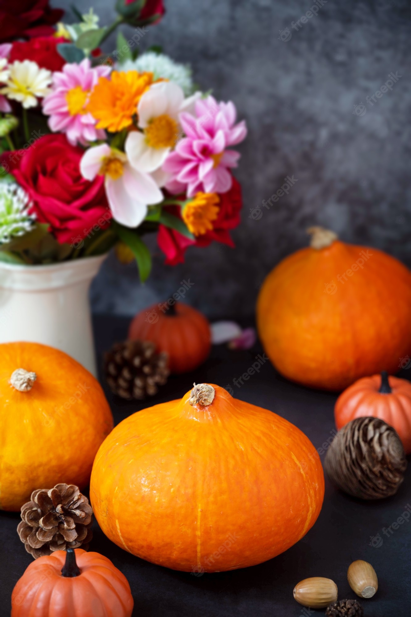 Pumpkins And Flowers Images Wallpapers