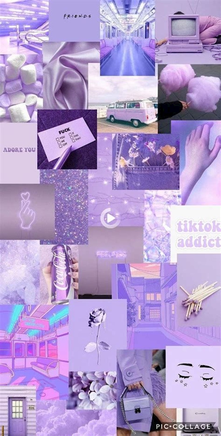 Purple Aesthetic Collage Wallpapers