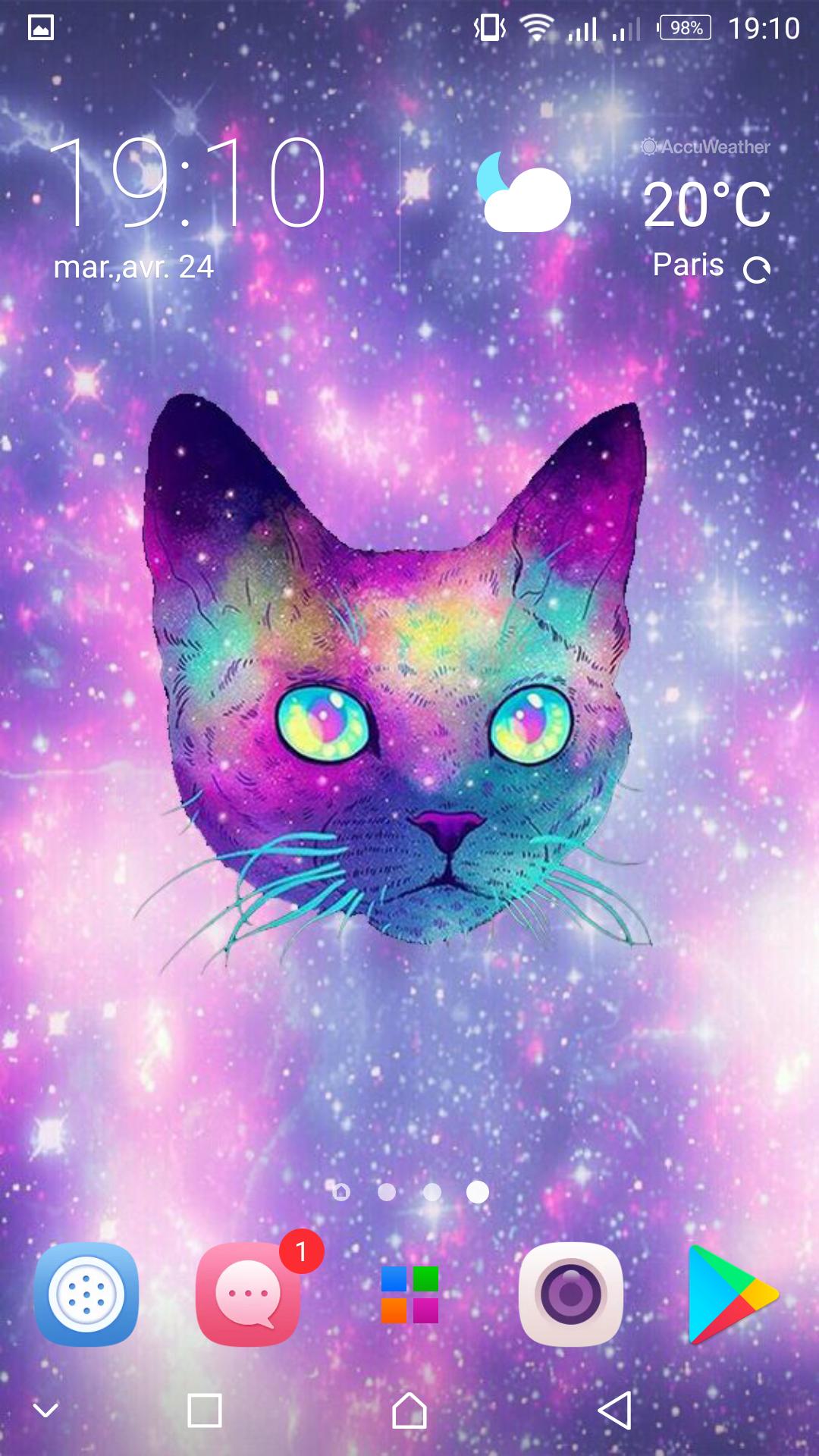 Purple Cat Aesthetic Wallpapers