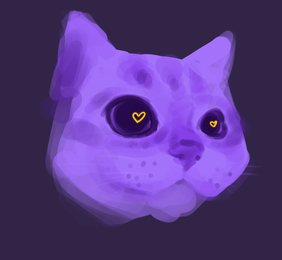 Purple Cat Aesthetic Wallpapers