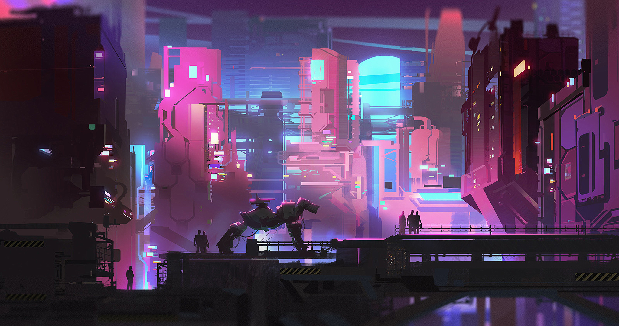 Purple Cyberpunk Wallpapers